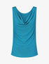 Top droit irisé sans manches col bénitier - Bleu - 1