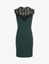 Robe ajustée sans manches col crochet - Vert sapin - 1