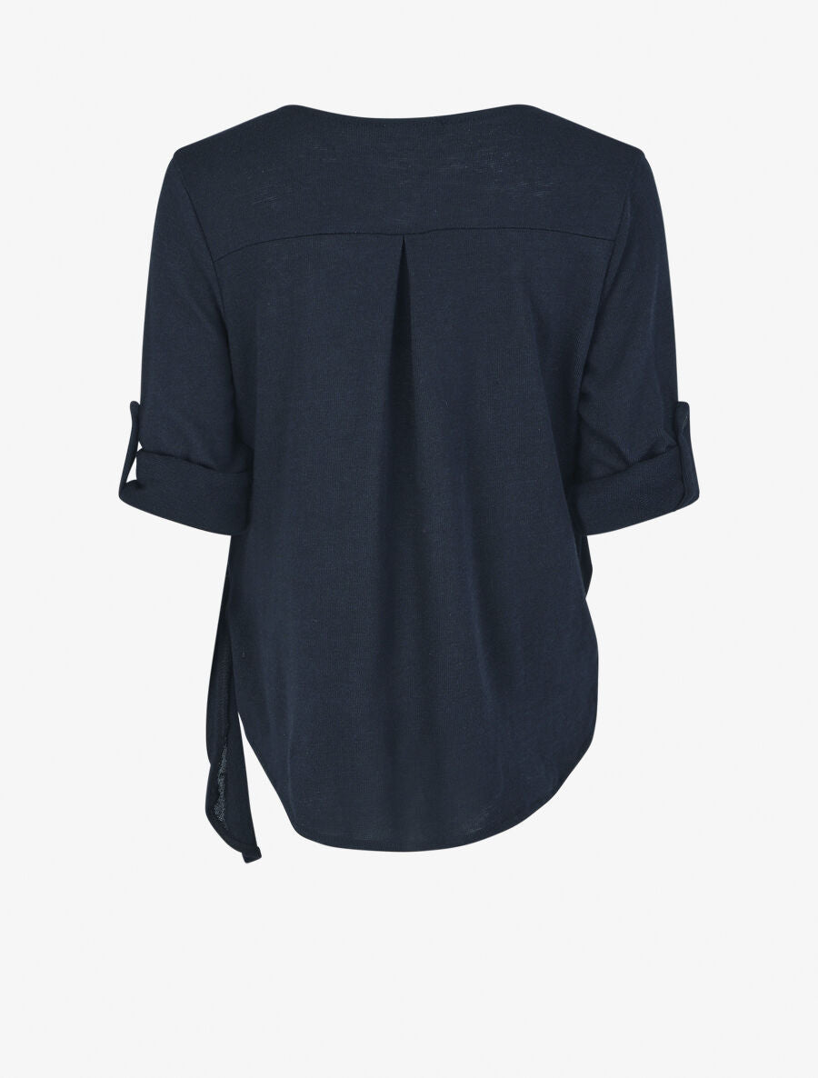 Pull loose style cache-coeur - Marine - 2