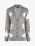 Gilet droit motif étoiles - Gris foncé - 1