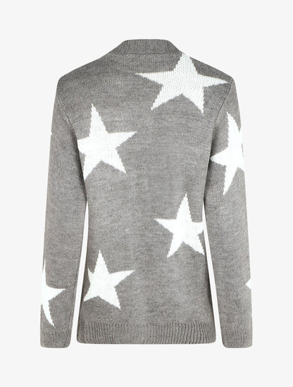 Gilet droit motif étoiles - Gris foncé - 2