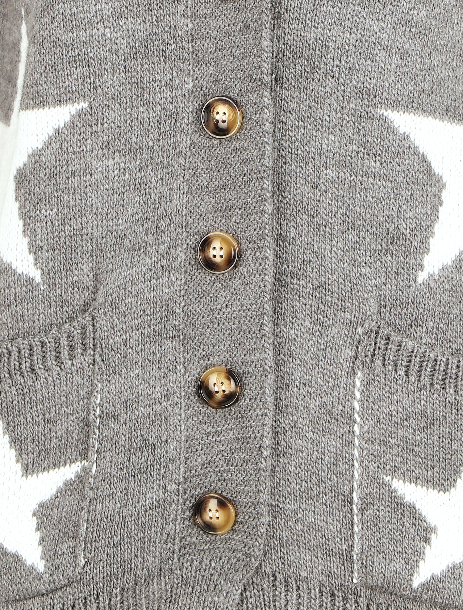 Gilet droit motif étoiles - Gris foncé - 3