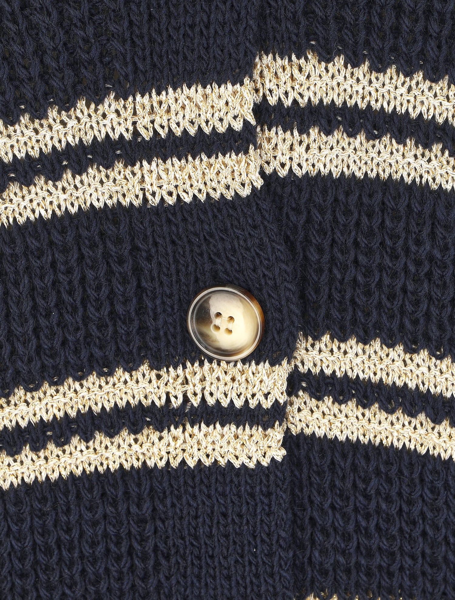 Gilet droit à rayures irisées - Marine - 3