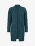 Gilet long effet tressé - Bleu canard - 4