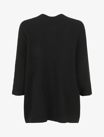 Gilet mi-long oversize - Noir - 2