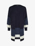 Gilet long rayé manches longues - Marine - 4