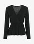 Pull uni col cache-coeur - Noir - 1