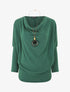 Pull droit basique col bénitier - Vert - 1