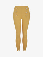 Pantalon à pont à bords fendus - Jaune - 3