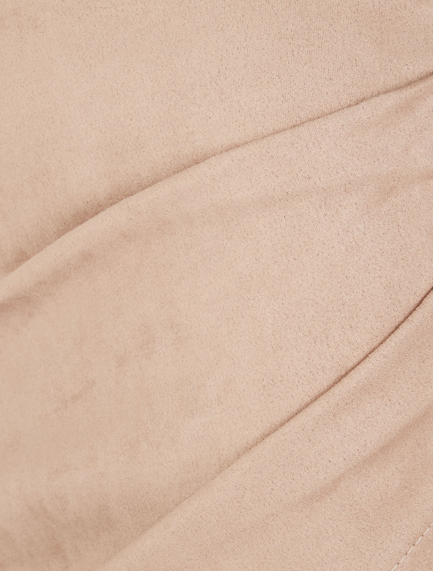Jupe crayon en suédine style portefeuille - Beige - 3