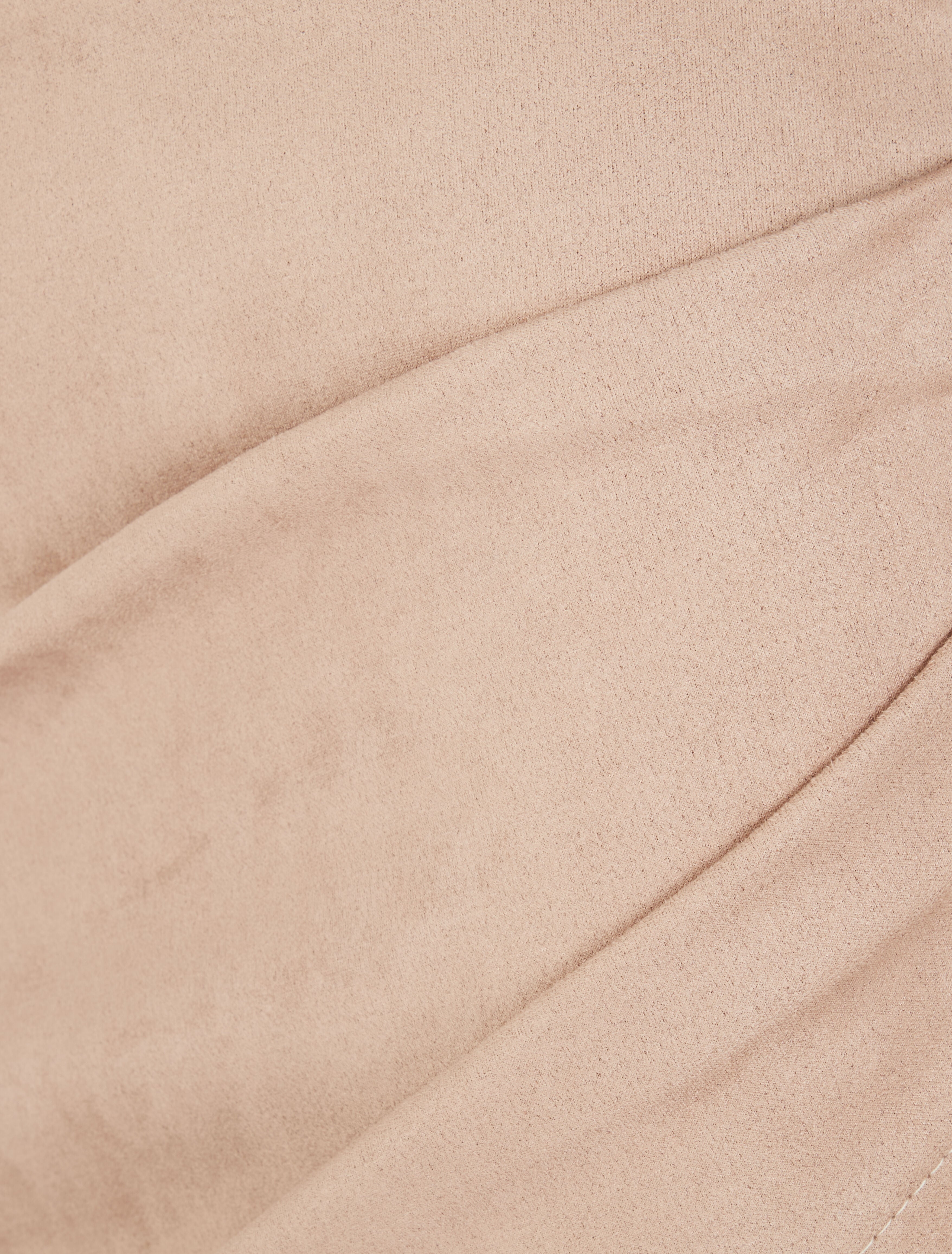 Jupe crayon en suédine style portefeuille - Beige - 3