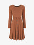 Robe pull longue unie - Camel - 4