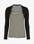 Pull rayé boléro en trompe l&