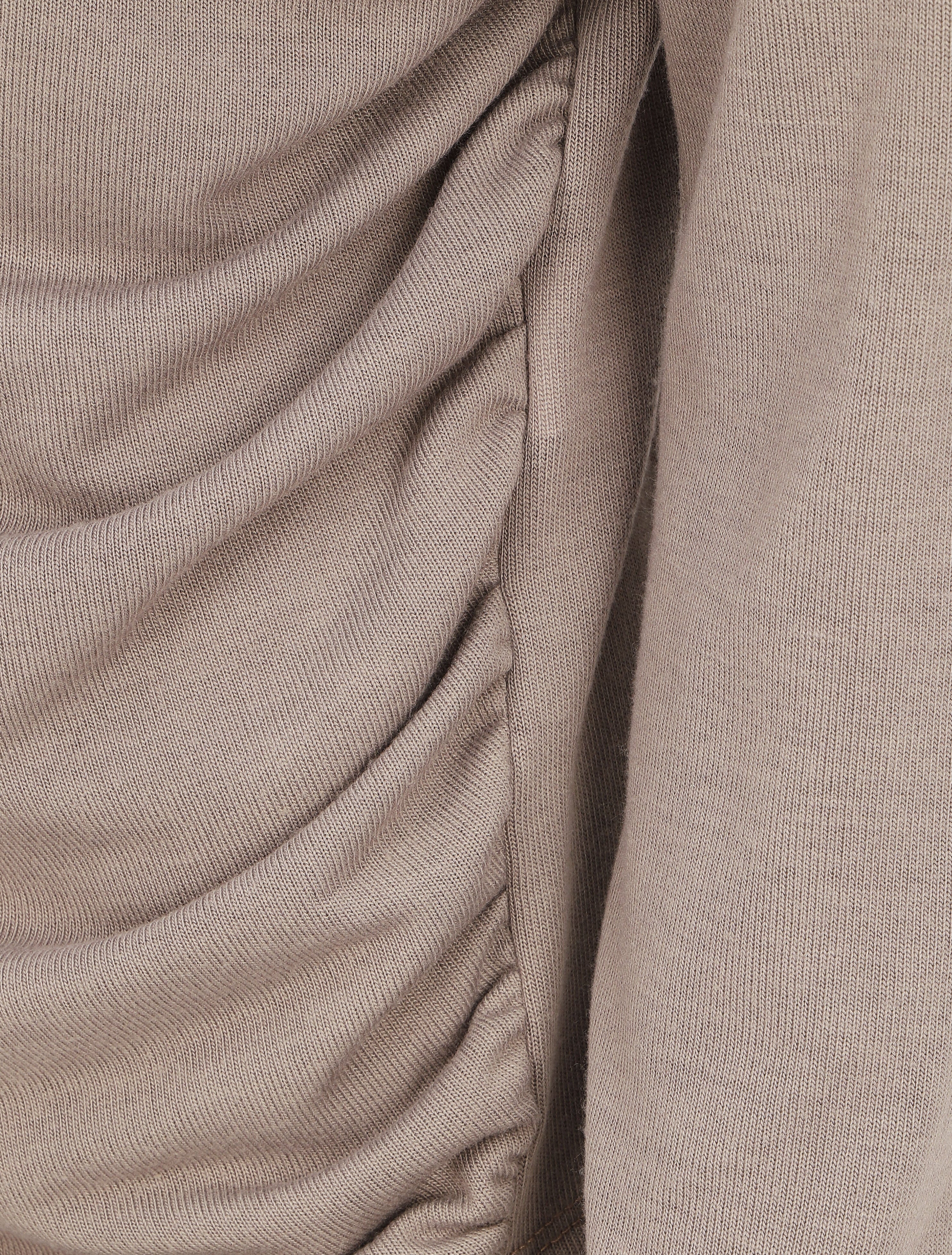 Pull droit uni effet drapé - Gris taupe - 3