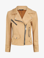 Veste courte en suédine - Beige - 1