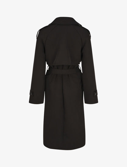 Trench oversize ceinturé - Noir - 2