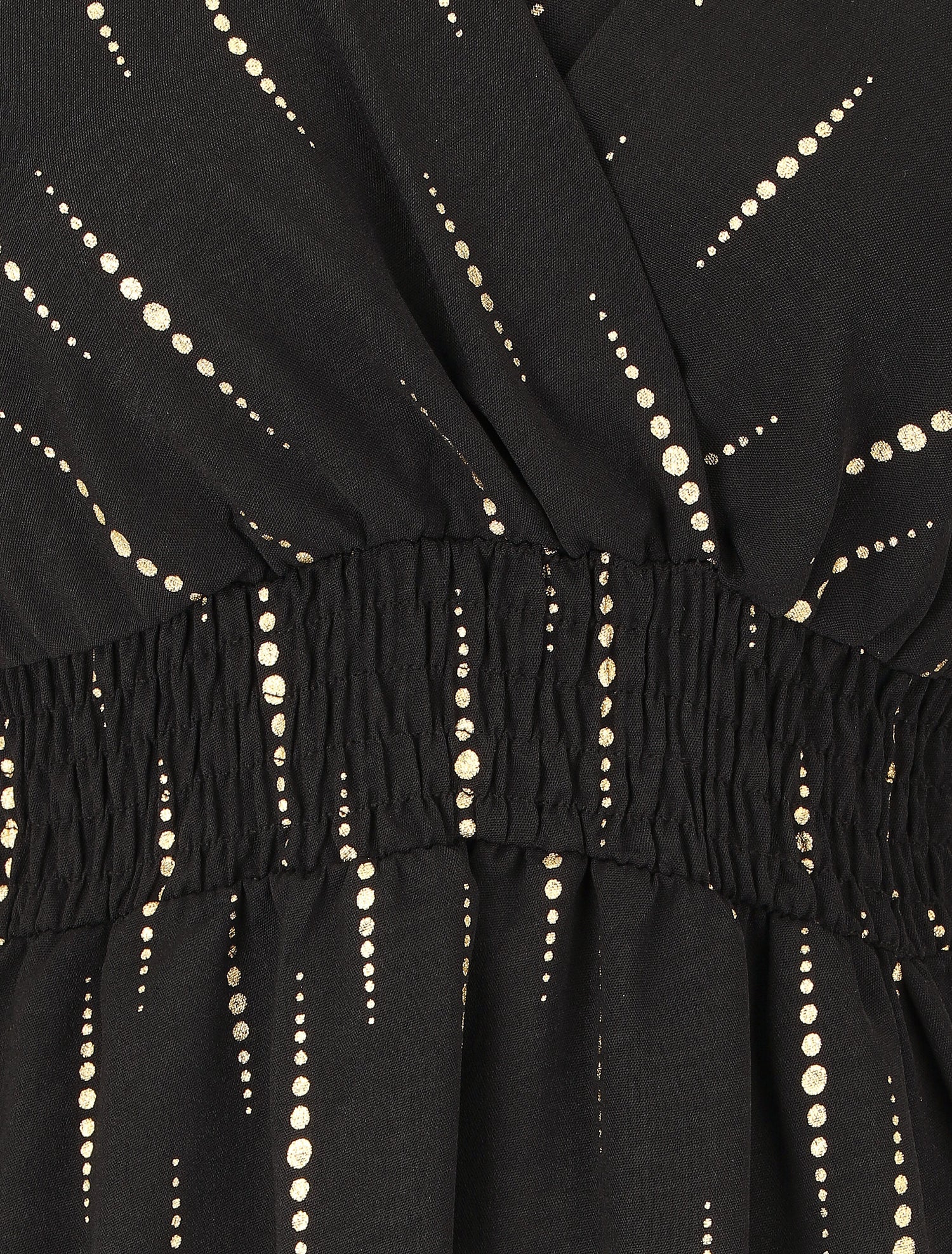 Robe mi-longue évasée imprimé graphique irisé - Noir - 3