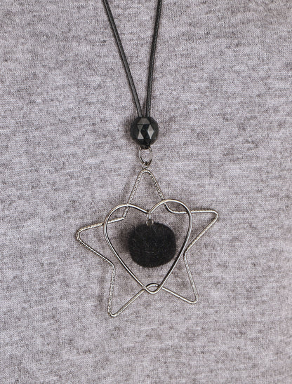 Pull droit uni à boutons - Gris - 3