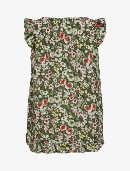 Blouse imprimé fleurs des champs - Vert - 2