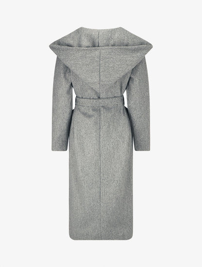 Manteau long à capuche - Gris - 2