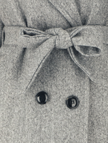 Manteau long à capuche - Gris - 3
