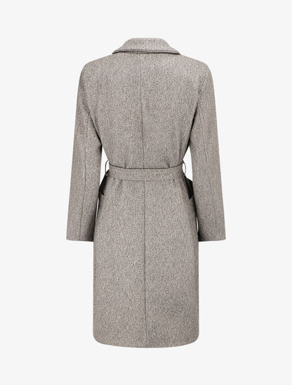 Manteau long coupe droite - Gris - 2