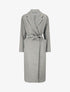 Manteau long uni ceinturé - Gris - 1