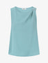 Top uni à détail broche - Vert d&