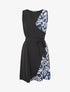 Robe portefeuille sans manches imprimé fantaisie - Noir/marine - 1