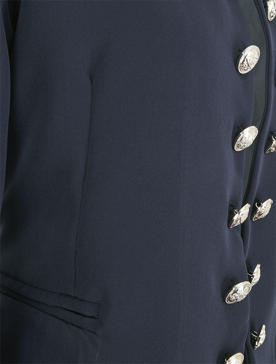 Veste droite style officier - Marine - 3