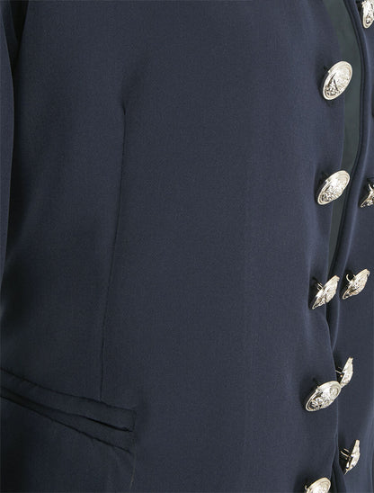 Veste droite style officier - Marine - 3