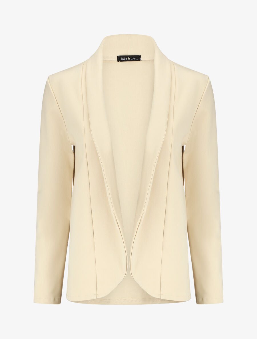 Blazer uni coupe droite - Beige - 4