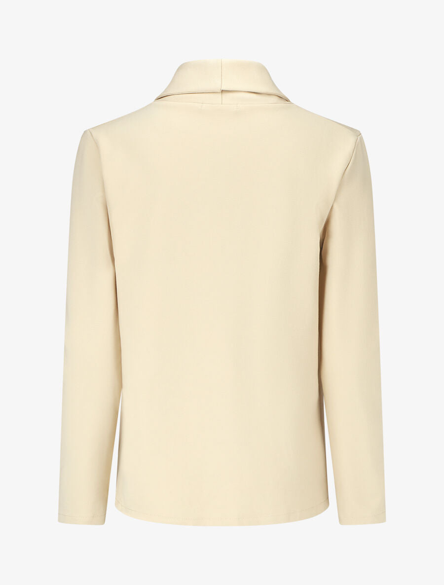 Blazer uni coupe droite - Beige - 2