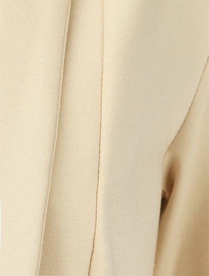 Blazer uni coupe droite - Beige - 3