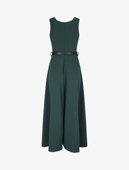 Combinaison ample sans manches unie - Vert foncé - 2