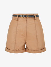 Short en simili à revers - Camel - 5
