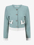 Veste légère à bordures contrastées - Turquoise - 1
