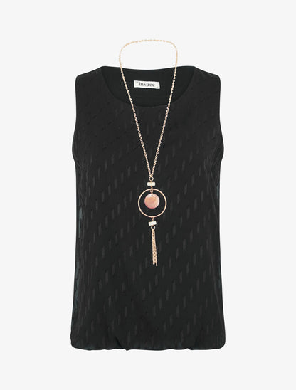 Top uni coupe boule - Noir - 1