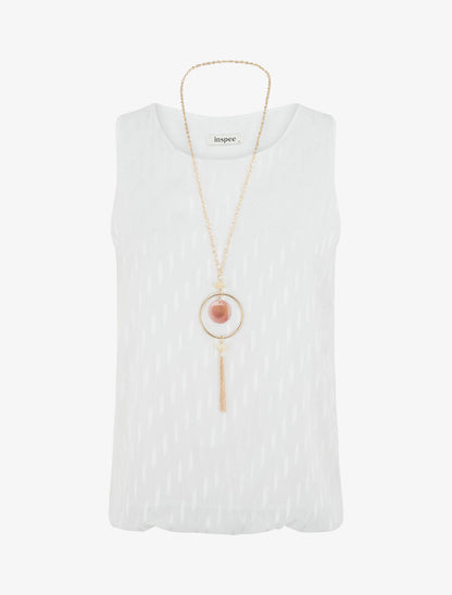 Top uni coupe boule - Blanc - 4