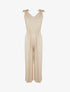 Combinaison ample bretelles à noeud - Beige - 1
