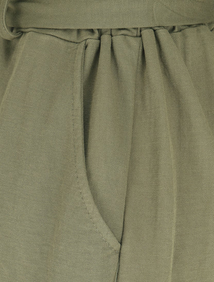 Short évasé taille haute - Kaki - 3