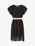 Robe texturée en voile - Noir - 1