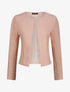 Veste droite unie à col rond - Rose pâle - 1