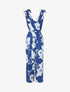 Combinaison ample imprimé grandes fleurs - Bleu roi - 1