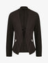Veste droite unie à poches zippées - Noir - 4