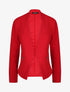Veste droite unie à poches zippées - Rouge - 4