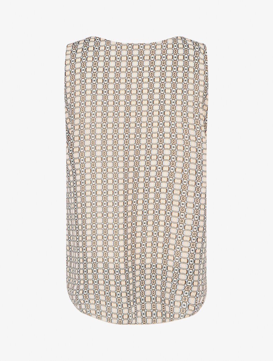 Top sans manches imprimé graphique - Beige - 2