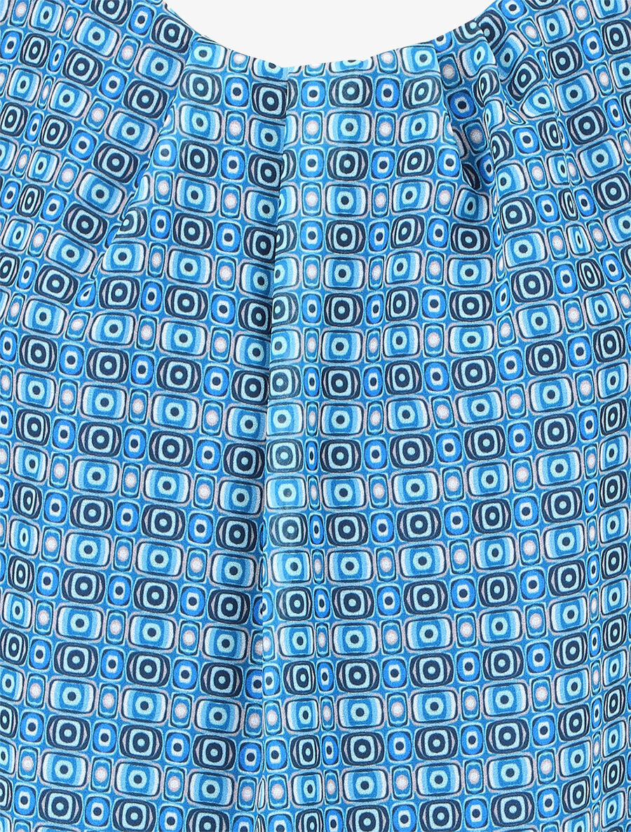 Top sans manches imprimé graphique - Bleu - 3