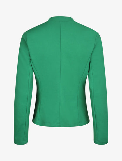 Veste droite unie à poches zippées - Vert - 2
