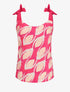Top abstrait à nouer aux épaules - Fushia - 4